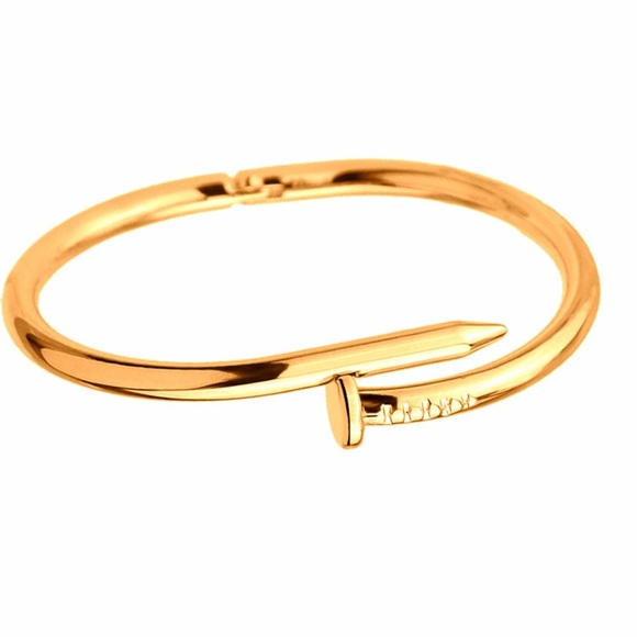 Jewelry - Gold Nail Bangle Bracelet